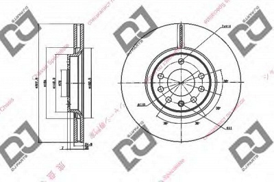 DJ PARTS bd1408 -  Тормозной диск